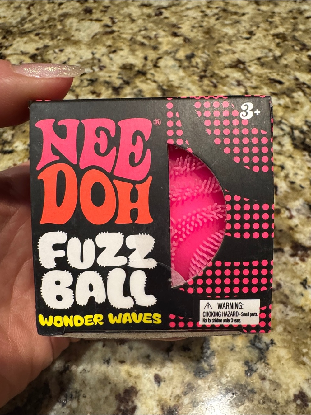 Schylling NeeDoh Fuzz Ball Wonder Waves - Bright Pink